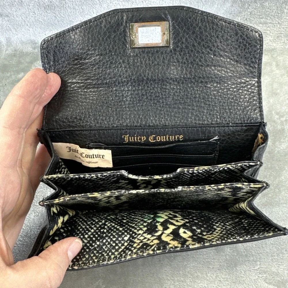 VTG Juicy Couture Wallet Black Leather